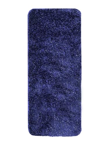 Image of Saral Home Shaggy Modern Carpet (Blue, 45X120 cm)