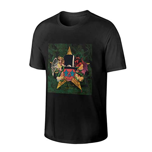 Slash Myles Kennedy Men Crew Neck T-Shirt, Stylish Cotton Men's Short Sleeve XXL Black