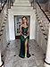 Basgute Satin Corset Prom Dresses for Women 2026 Mermaid Slit Long Sequin Beaded Spaghetti Straps Elegant Tight Ruched Formal Evening Cocktail Ball Gown Emerald Green Size 0