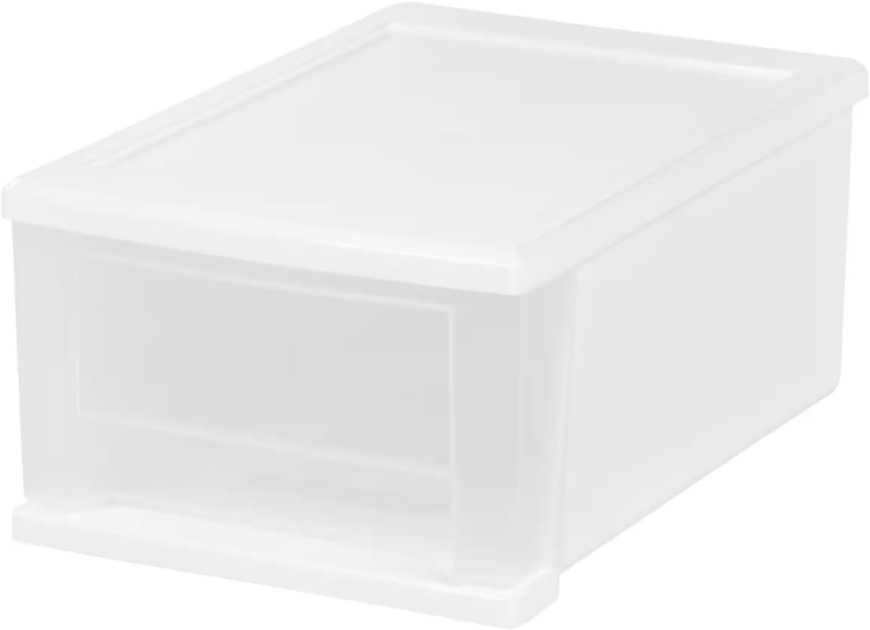 White 7 Qt. Stacking Storage Bin ND27379
