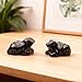 WHAL&YUNE Gemstone Frog Figurine, 1.5 Inches Healing Crystal Handmade Frog Statue Carving Animal Amethyst Stone Collectible Figurines for Home Decor (Black Obsidian)