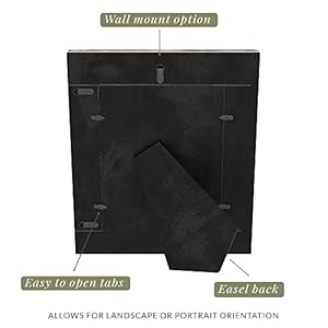 Barnyard Designs Rustic Wooden Picture Frame Western Farmhouse Tabletop or Wall Hanging Wood Picture Frame Distressed Barnwood Brown 8×10 2 Frames