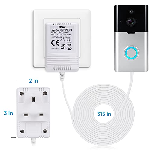 24Volt 500mA Doorbell Transformer Competible with All Versions of Ring Doorbell and Nest Hello Doorbell,C Wire Adapter for Nest,Ecobee - Image 2