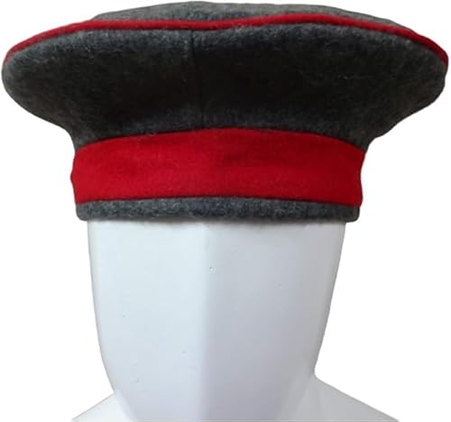 War Equine Militaria German Field Cap WWI M1907 Grey Color (US, Numeric, 7 3/8, Grey)