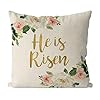 Gagec easter pillow covers 18×18 inch he is risen flower floral throw pillowcase home sofa bedroom decor cushion case spring seasonal farmhouse decorations  urban country home decor