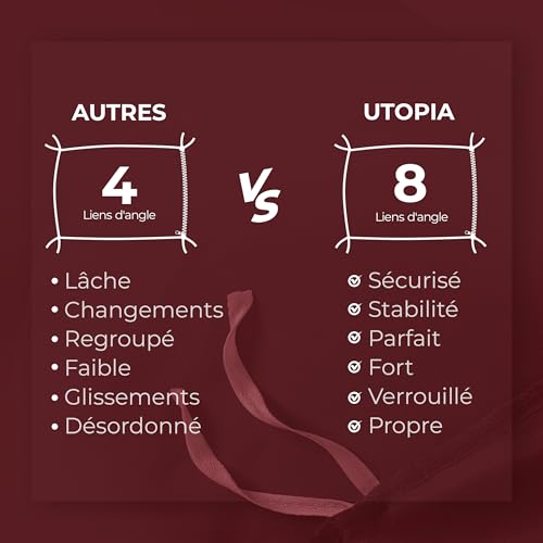 Image of Utopia Bedding Bed Linen 220 x 240 cm + 2 Pillowcases 65 x 65 cm, Burgundy | Microfibre duvet cover with zip, Oeko-Tex certified, easy to assemble - ideal for home and hotels