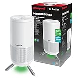 Honeywell HEPA Air Purifier Tower, Medium Rooms, Bedrooms, Home (190 sq ft), White – Features Intelligent Auto Mode and UltraQuiet Technology - Reduces Airborne Allergens, Smoke, Pollen, HPA830W