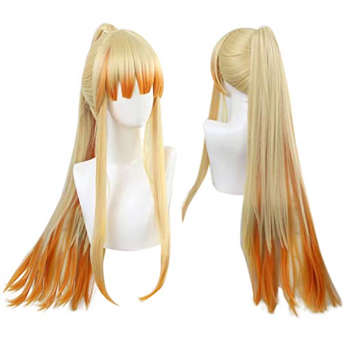 Ebingoo Golden Yellow Wig for Cosplay Long Natural straight Wigs Synthetic Wig For Costume Halloween Movie for Women
