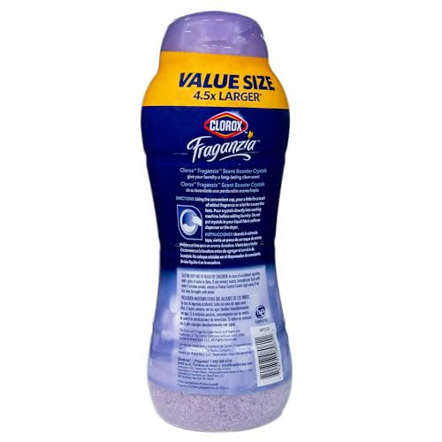Image of Clorox Fraganzia Laundry Scent Booster Crystals, In-Wash Fragrance Beads for Fresh-Smelling Clothes & Linens, Safe for All Fabrics & Colors, Easy-Pour Bottle, Dreamy Jasmine Scent, 70 Oz