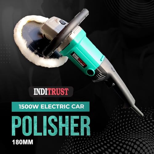 Image of Inditrust Electric Car Polisher Machine, 1500W, 7-inch, Variable Speed Control, 6-Months Warranty Copper Winding, with Buffing Pad