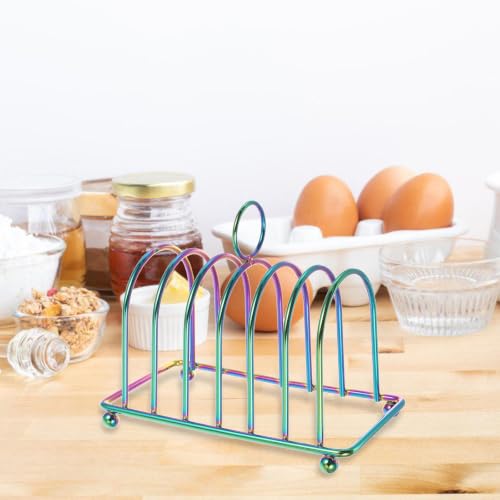 Porta tostadas de acero inoxidable, estante multifuncional para cocina que ahorra espacio 7