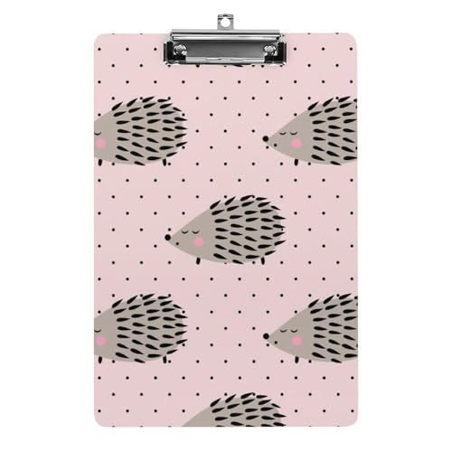 Planchette A4 hérisson gris pour écrire partout sans table ni bureau