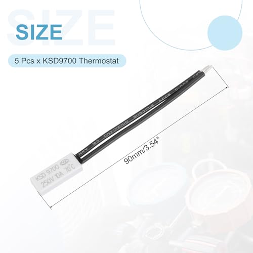 Interruptor KSD9700 70°C termostato normalmente cerrado N.C protector térmico de 10A 250V 3