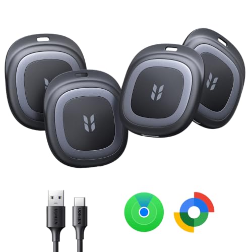 UGREEN FineTrack Duo 2 Localizador iOS y Android Carga USB C 4 Piezas
