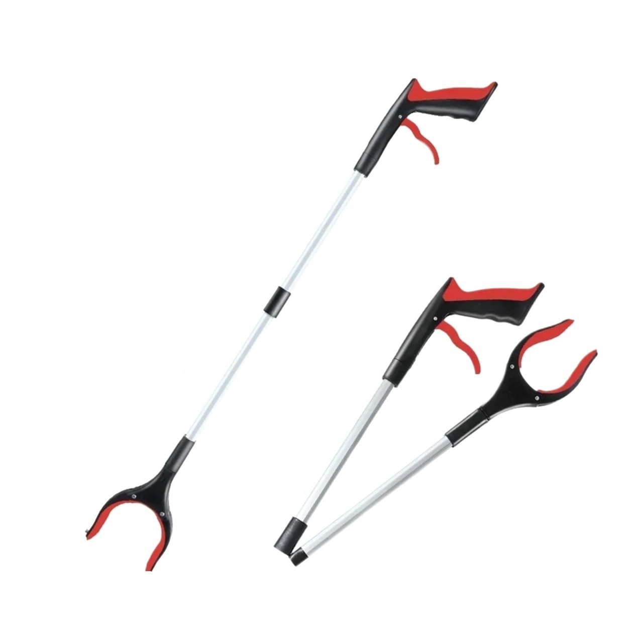 Recolector De Basura Clips de basura plegables, agarradores de postes de aleación de aluminio, herramientas de saneamiento, limpieza y recogida de mangos largos, 2 uds. Para Los Viejos, Discapacitados