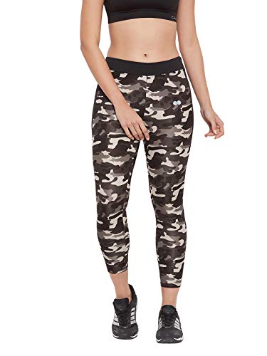 Image of Clovia Women's Activewear Sports Ankle Length Printed Tights