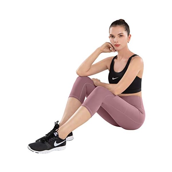 espidoo Women's High Waisted Yoga Pants, Tummy Control Workout Pants for Women, 4 Way Strench Leggings with Pockets