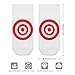 Bullseye Target Bulls Eye Red White Unisex Cute Ankle Socks Athletic Low Cut Breathable No Show Sock Funny Stocking