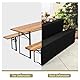 YMHPRIDE Schwarz Elastische Biertischhussen Bierbankhusse und Tischdecken-Set 3 TLG,50 cm Tischbreite,Bierzeltgarnituren 220 x 50 x 70 cm für Gartenbankett-Gartenmöbel.（3 Packungen）