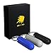 OYHBO Cigar Punch Set of 3 Cigar Accessories Bullet Style Plastic Keychain Punch with 8 mm Hole (White & Black & Blue)