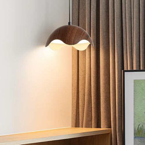 Lustre de chevet médiéval LED à économie d'énergie en bois