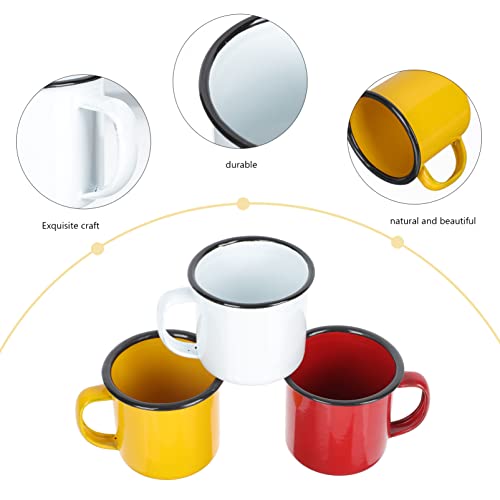 Cabilock 3Pcs Piccoli Tazze di Smalto Tazze di caffè Colorato Tazza da tè Set Smalto Acqua Tazza D' Acqua Acqua… - immagine 5