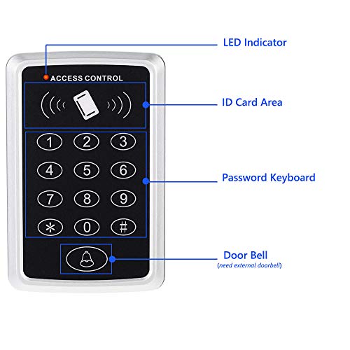 Amocam Door Access Control System, Stand-Alone Password Keypad + 5Pcs Key Fobs Keychains For Entry Home Security Access Controller #TOP2