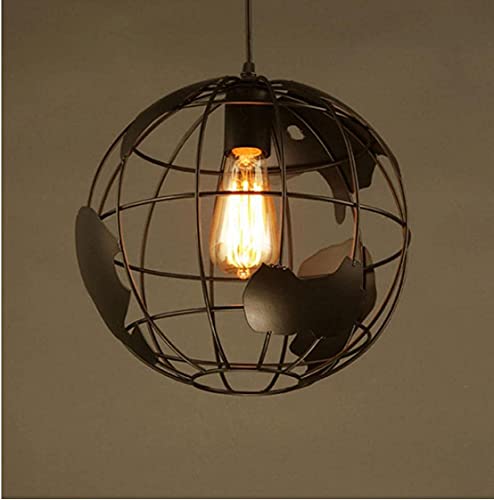 Lampe de plafond industriel vintage en fer forgé pour grenier