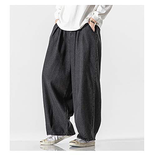 Jeans Men's Big Wide Pants Cotton Relaxed-Fit Carpenter Jean Denim Pants Hip Hop Blue Black M-5XL3