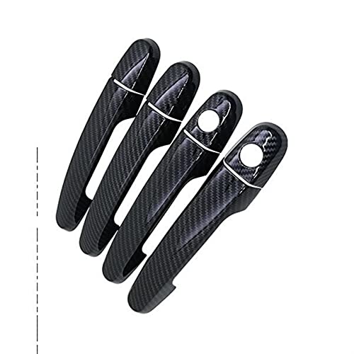 Couverture poignée porte Daihatsu Coo MK2 pour relooking auto carbone noir