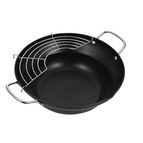 HAKIDZEL Japanese Frying Pot Mini Deep Fryer Non-stick Coating Drainable Electric Hard Anodized