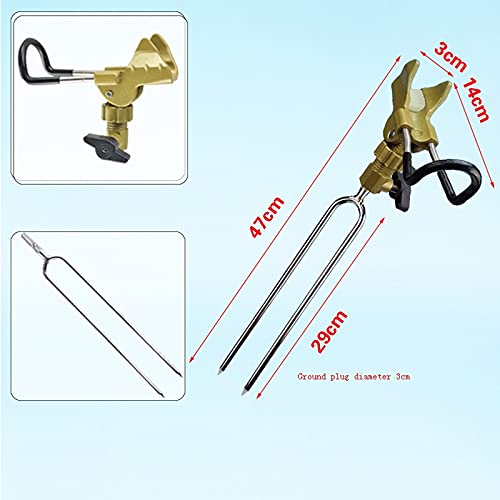 JHYS Tragbare Angelausrüstung, Universal-Angelrutenhalter, Ständerwinkel, verstellbar, Aluminiumlegierung, Halterung… – Bild 6