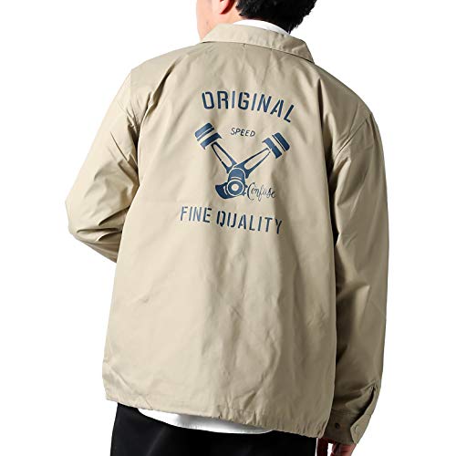 Amazon | [コンフューズ] コーチジャケット メンズ プリント 長袖  