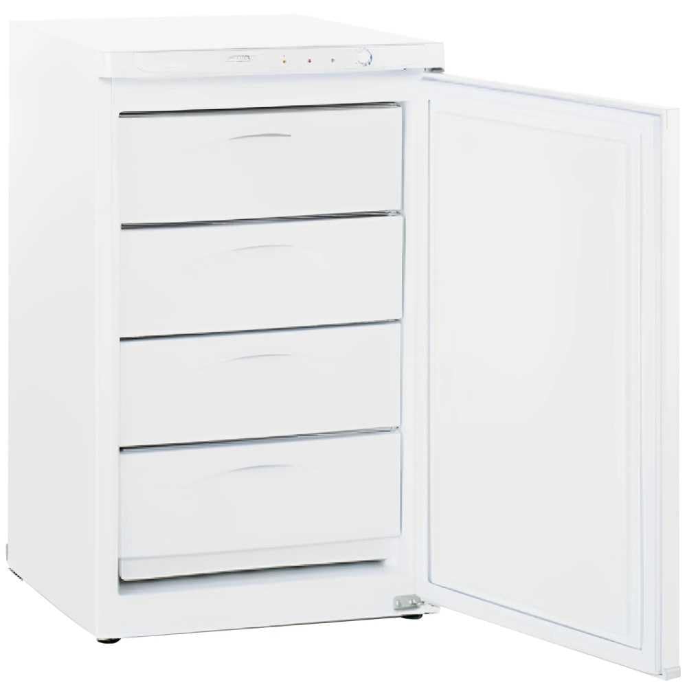 MBH - Congelador Vertical Profesional de 112 L con 4 Cajones para Hostelería. Armario Congelador Compacto con Termostato Regulable para Restaurante y Cocina Industrial