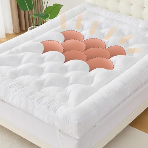 WhatsBedding 5 Inch Memory Foam Mattress Topper, 54x75x5 Inch
