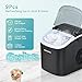 EUHOMY Countertop Ice Maker Machine with Handle, 26lbs in 24Hrs, 9 Ice Cubes Ready in 6 Mins, Auto-Cleaning Portable Ice Maker with Basket and Scoop, for Home/Kitchen/Camping/RV. (Black)