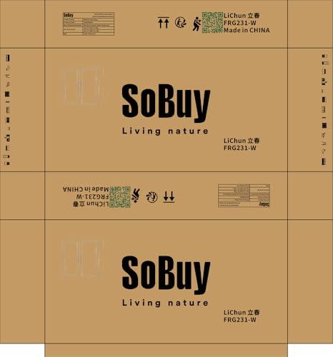 SoBuy Cabinet Kitchen Bathroom Storage Cabinet Wall Small Cupboard Shelf Corner Wall-mounted Cabinet with Adjustable Shelf for خزانة مطبخ Bathroom,Kitchen,60x30x60cm,خزانة حمام FRG231-W