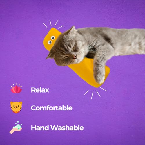 Image of Kipenzi Cat Kicker Plush Toy Set for Cats & Kittens | Soft, Colorful & Lightweight Toys with Catnip fillable Pocket | Non-Squeaky, Fun Indoor Play | Pack of 3 (Colors May Vary)