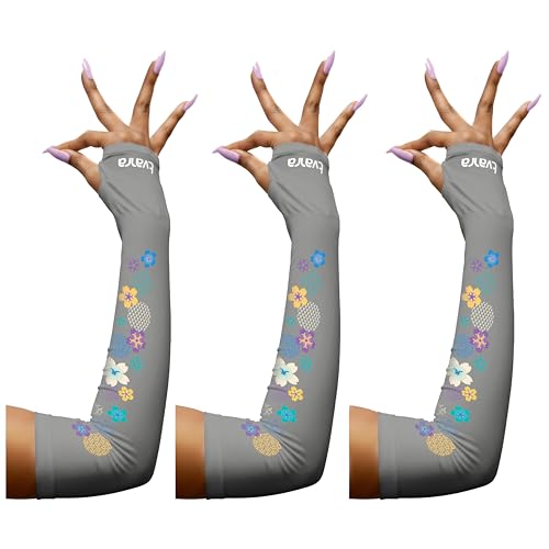 Image of TVARRA Anti-Tan Fingerless Arm Sleeves for Women|UV Protection Hand Cover Sleeves for Bike Riding, Running & Outdoor Use,Dust & Summer Protection Arm Sleeves