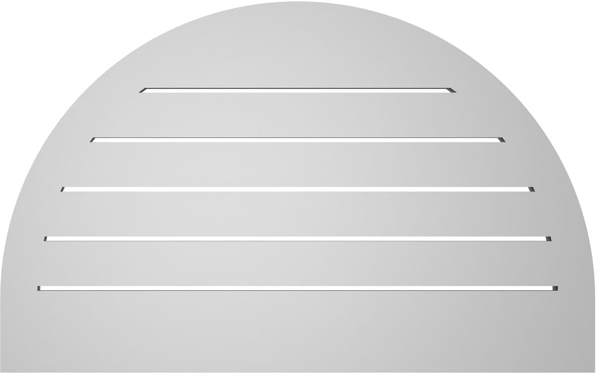 Ekena Millwork GVPRT32X2002SF Round Top Surface Mount PVC Gable Vent, 32"W x 20"H, Factory Primed White