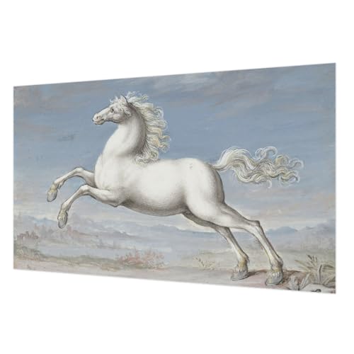 Impression de haute qualité pour ce décor mural intissé chevaux en saut