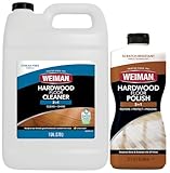Weiman Hardwood Floor Cleaner and Polish - 128 Ounce Cleaner and 32 Ounce Polish - High-Traffic Hardwood Floor, Natural Shine, Removes Scratches, Leaves Protective Layer - Packaging May Vary