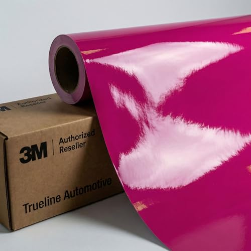 3M 2080 Gloss Fierce Fuchsia (G348) Vinyl Wrap Film - 1ft x 1ft - 1 sq ft - Dual Cast Bubble Free Air Release - Professional Automotive Vinyl