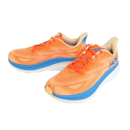 Hoka Clifton 9 Vibrant Orange/Impala 12 EE - Wide