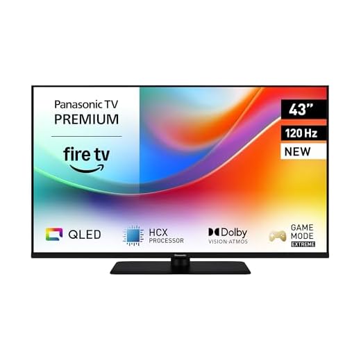 Dispositivi Alexa Panasonic Premium TV-43W85BEZ, Serie W85B, 43 Pollici, Smart TV QLED 4K Ultra HD, 2025, 120Hz, Fire TV, Dolby Vision e Atmos, Modalità Game Extreme, Controllo Vocale Alexa, AirPlay, Bluetooth, Nero