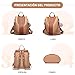 Miss Lulu Mochila Antirrobo de PU para Mujer Imagen de Miss Lulu Mochila Antirrobo de PU para Mujer