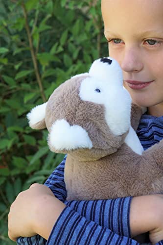 Sensory4U Weighted Stuffed Animal - Super Soft Cute Dog Weighted Puppy Wolf Husky - 2.5Lbs Weight - Comfy Weighted Plush Toy For Kids & Adults #TOP4