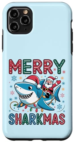 Merry Sharkmas AO[Z[^[ T^ CfBO V[N Cgt X}zP[X iPhone 11 Pro Max p