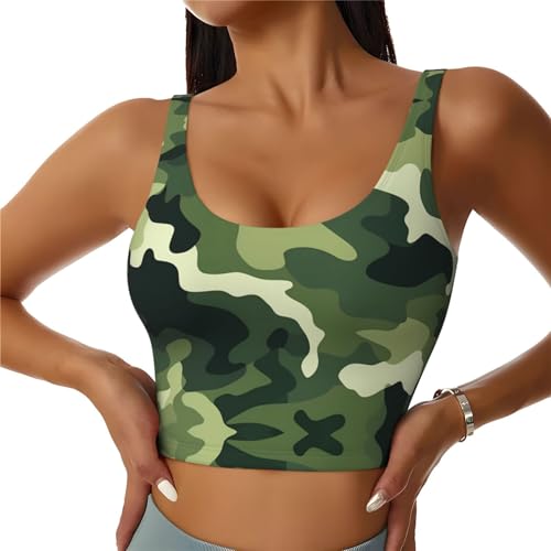 Chaleco de yoga militar verde ideal para entrenamientos al aire libre y fitness