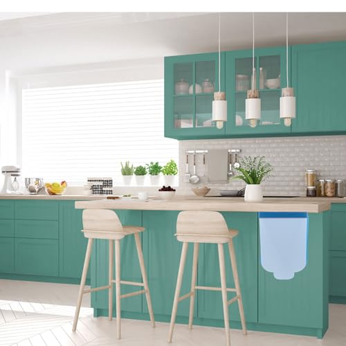 Caneca de basura plegable de pared para cocina azul miniatura 6